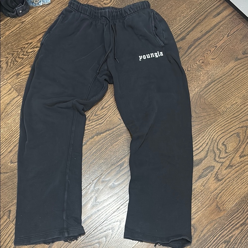 YoungLA Black Joggers (Small)